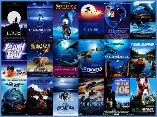 Dark Blue nature animal movie posters