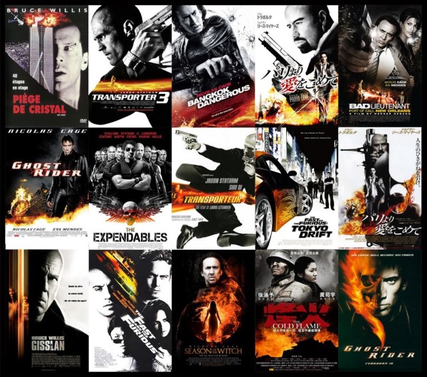 Black white orange movie posters