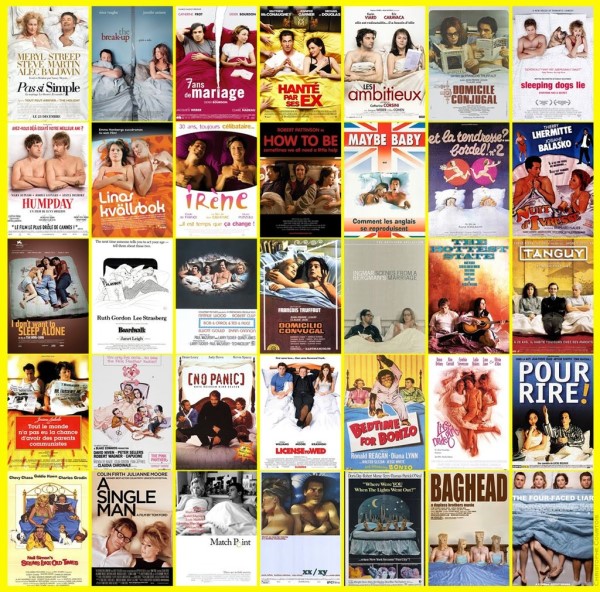 People on bed movie posters